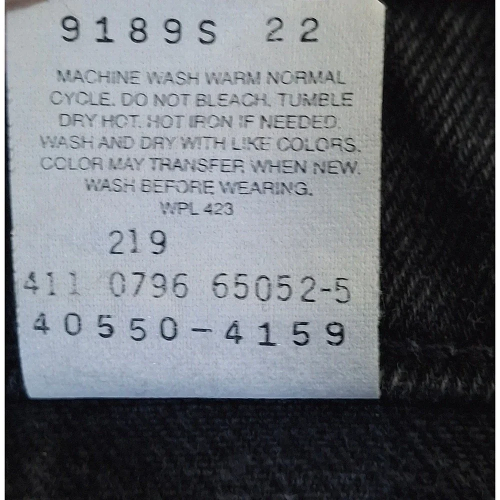 VTG Levi's 550 Relaxed Fit Tapered Leg Jeans Mens 38x32* Black Denim Orange Tab - Picture 6 of 12